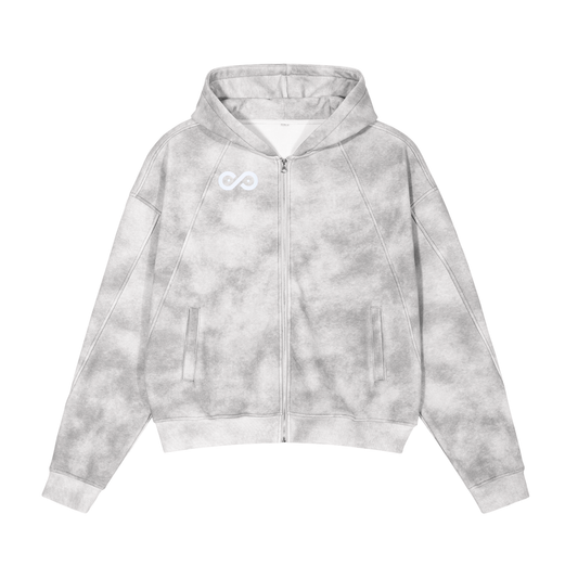 Gray Zip-Up Fleece (Hoodie Only)