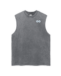 See No Limits Earth Graphic Tank Top Black Letters