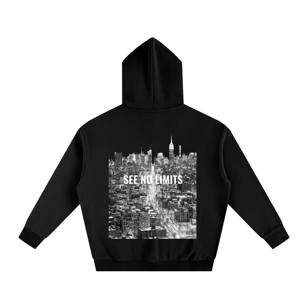 NYC Skyline Black Heavyweight Hoodie