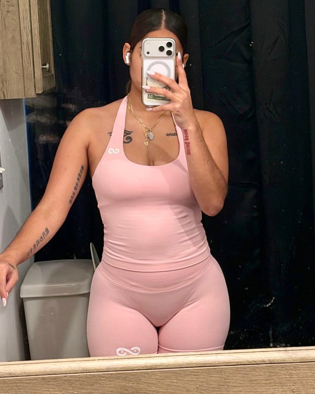 PRE-ORDER: Pink Halter Neck Set
