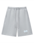 Oversized Heavyweight Light Grey Fleece Sweat Shorts