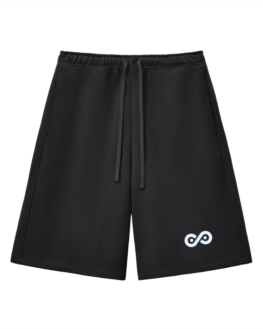 Oversized Heavyweight Black Fleece Sweat Shorts