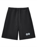 Oversized Heavyweight Black Fleece Sweat Shorts